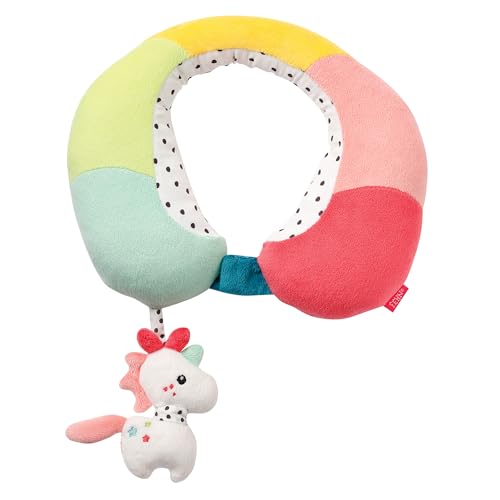 Fehn Almohada Cervical Unicornio, reposacabezas ergon&oacute;mico con un simp&aacute;tico Animal sonajero...