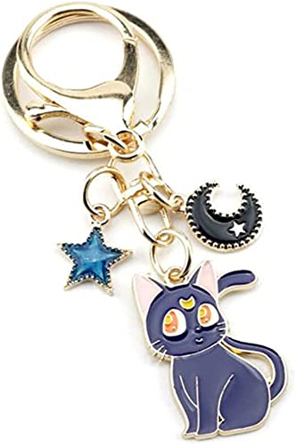 Ergugos Sailor Moon Llavero Lindo Magia Gato Pentagrama Bolsa M&oacute;vil Coche Llavero Hombres...