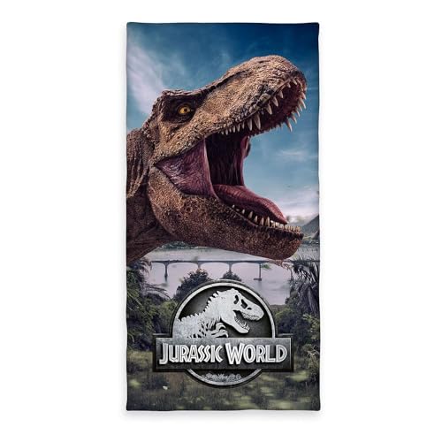 Herding Jurassic World Toalla de Velur de 75 x 150 cm, 100% algod&oacute;n