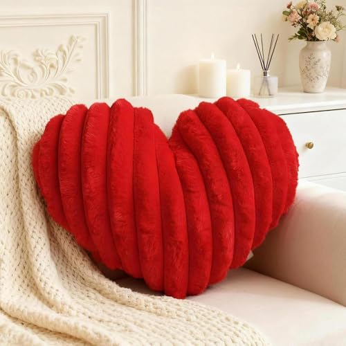 Gen&eacute;rico Cojin Corazon, Coj&iacute;n Decorativo 40 x 35cm, Cojines Cama Decorativos, Almohada con Forma...