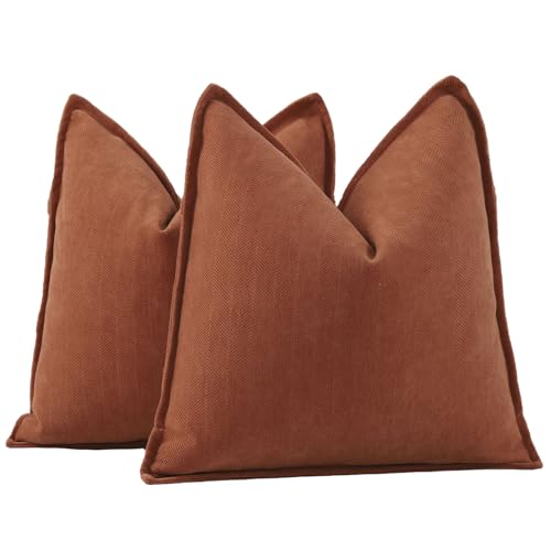 Madizz Juego de 2 Suave Felpilla Chenilla Texturizado Decorativo Funda de coj&iacute;ns Lujo Estilo Fundas...