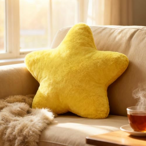 FARYODI Coj&iacute;n de estrella para ni&ntilde;os, 30 cm, coj&iacute;n decorativo esponjoso para habitaci&oacute;n de los...