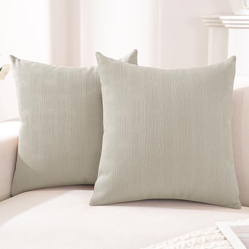 CYCMACO Fundas Cojines 40x40 Juego De 2, Cojines para Sofa con Cremallera Invisible, Suave Funda...