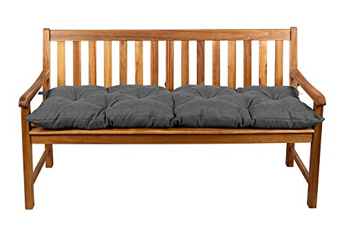 Gutekissen&reg; Cojines para Bancos &ndash; Cojines Exterior para Banco jard&iacute;n LS (180x50, Gris Oscuro)