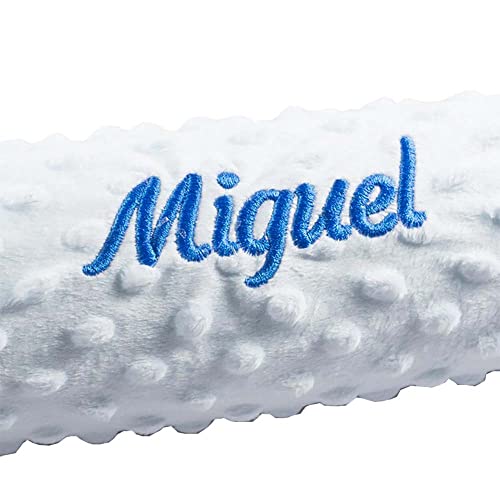 CALLE DEL REGALO Coj&iacute;n antivuelco Azul para beb&eacute; Bordado con Nombre