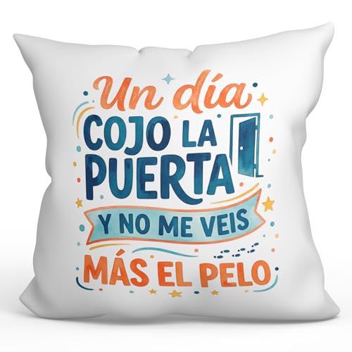 MUGFFINS Coj&iacute;n con Relleno Regalo Madre Divertido | Coj&iacute;n mam&aacute; Gracioso con Frase Un d&iacute;a cojo la...