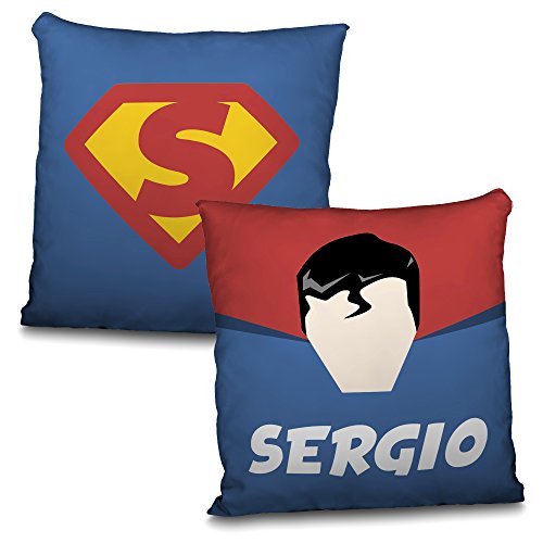 LolaPix Cojín Superhéroes Personalizado con Nombre. Regalo Friki. Varios Diseños a Elegir....