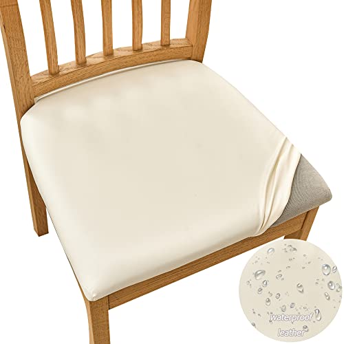 Highdi Fundas de Asiento de Silla 1/2/4/6 Piezas, PU Cuero Impermeable Fundas Coj&iacute;n del Asiento...