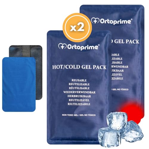 OrtoPrime PACK X2 Bolsas de Gel Frío y Calor para LESIONES Funda Protectora INCLUIDA - Bolsas Gel...