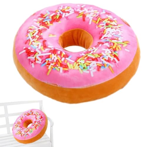 Donut - Coj&iacute;n Esponjoso Decorativo, coj&iacute;n de Peluche 3D | C&oacute;modo Soporte para Asiento, sof&aacute;,...