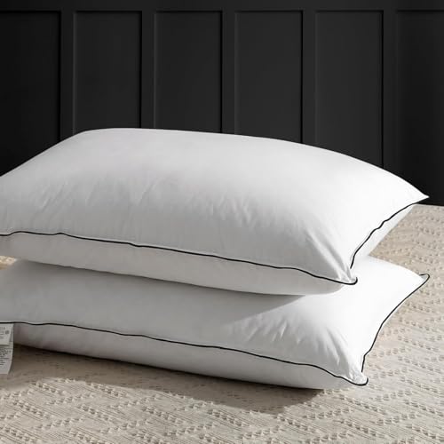 APSMILE Almohada de Pluma 50x75, Almohada de Lujo para Dormir de Pluma de Ganso, 100% algod&oacute;n...