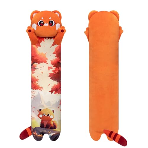 Mewaii Peluche Almohada 50CM Suave de Panda Rojo de Animales Muñecas de Peluche Largo Almohada...