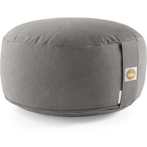 Lotuscrafts Cojin Meditacion Yoga Lotus - Altura 15 cm - Relleno de Espelta - Cubierta en Algodon...