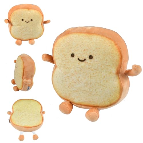 Coj&iacute;n de pan tostado, peluche de 18 cm, forma divertida, suave, para ni&ntilde;os y adultos, decoraci&oacute;n...