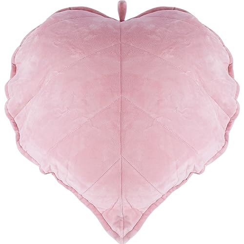 Foppla Coj&iacute;n decorativo con forma de hojas en 3D, coj&iacute;n decorativo con forma de felpa suave,...