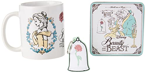Beauty and The Beast Gift Set with Mug, Coaster and Keyring in Presentation Gift Box (Beauty and The...