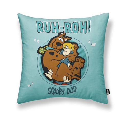 BELUM | Funda de cojín 100% algodón Scooby Doo A 45x45cm, funda de cojín suave, funda de cojín...