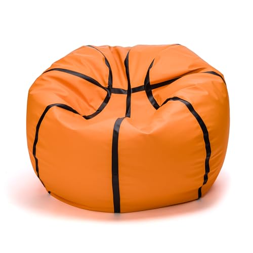 Ecopuf Basketball Sack XL - Coj&iacute;n de Juego de Cuero sint&eacute;tico - Ideal para Aficionados al f&uacute;tbol,...