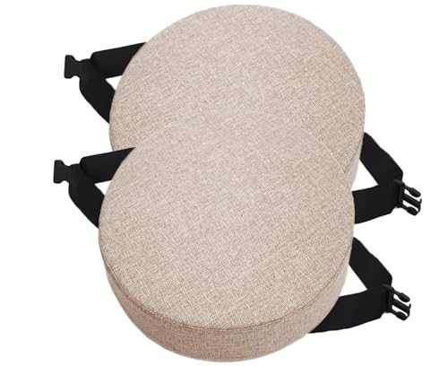 Juego de 1/2 Cojines para Silla Redondos, 30cm/35cm/40/45cm, Almohadilla Antideslizante para...