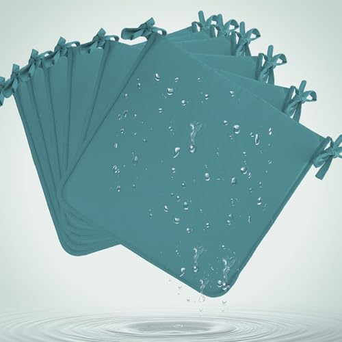 Pack 6 Cojín para silla 40x40x2 cm｜Repelente al agua y fácil de limpiar｜Con cintas de...