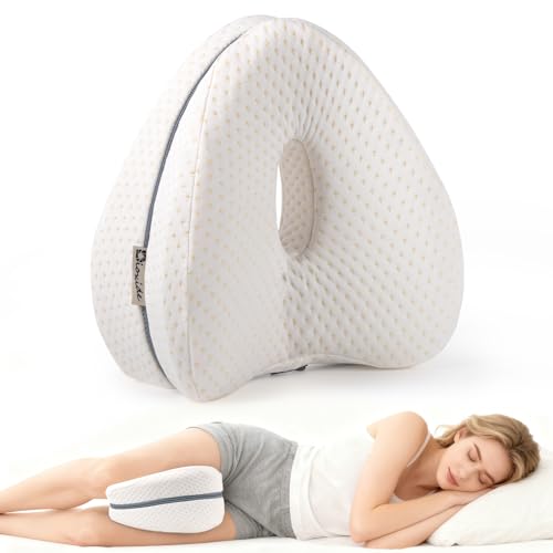 Dioxide Almohada Piernas Dormir, Almohada Rodillas para Dormir con Almohada para Piernas para...