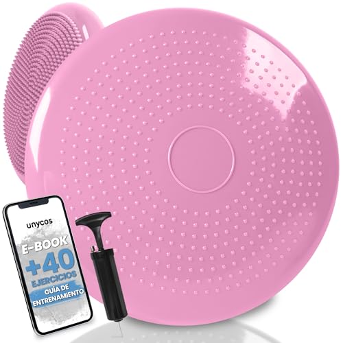 unycos - Coj&iacute;n de Equilibrio【34 cm】con Bomb&iacute;n, Disco Propioceptivo, Antideslizante y...