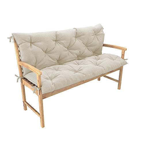 chilly pilley Coj&iacute;n acolchado para banco balanc&iacute;n de dos piezas coj&iacute;n para muebles de jard&iacute;n con...