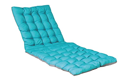 Atout Ciel Coj&iacute;n Acolchado Bicolor para ba&ntilde;o de Sol, Tumbona de Tela Impermeable, 190 x 60 cm, 4...