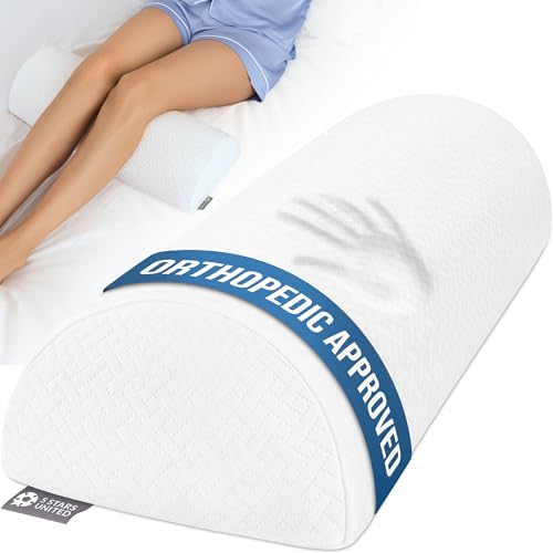5 STAR UNITED Almohada Media Luna con Espuma Viscoel&aacute;stica Premium para Piernas y Rodillas,...