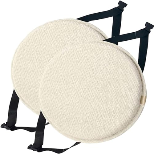 JORTUIO Pack 1/2/4 Cojines para Sillas Redondo,40x40/45x45/50x50 cm,con Hebilla...