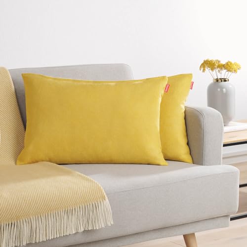 Blumtal Juego de 2 Funda para Cojín de Chenilla - Fundas Decorativas de cojín para sofá con...