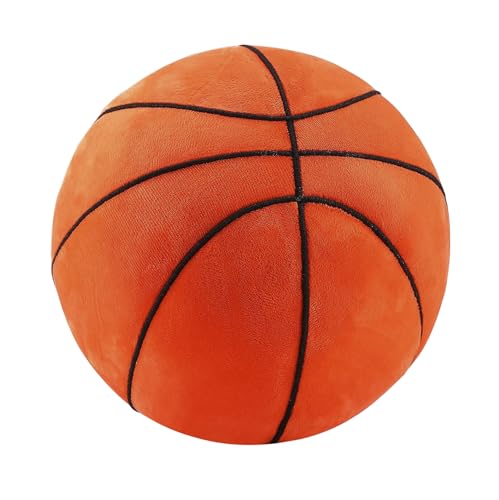 JIAHG Coj&iacute;n de baloncesto de peluche, coj&iacute;n suave de 22 cm, decoraci&oacute;n deportiva para ni&ntilde;os,...