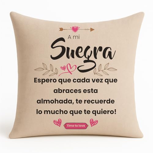 Kembilove | Coj&iacute;n de Lino Personalizado para Familia &ndash; Regalo Original para Abuelo Abuela Pap&aacute;...
