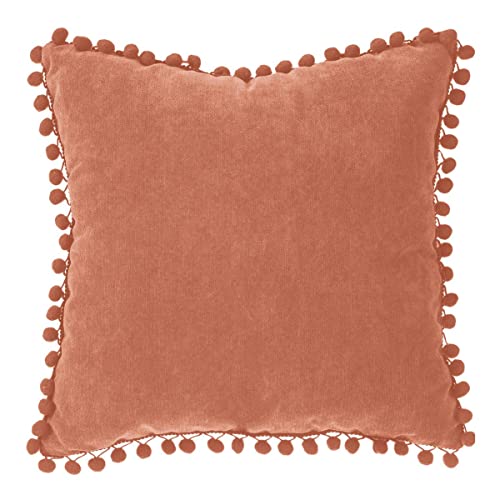 Atmosphera - Coj&iacute;n de Pompones - Rosa Terracota - 40x40 cm