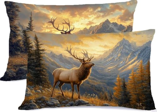Funda Almohada 50x70 Animal Funda Cojin 50x70 Paisaje Fundas Almohadas Pack 2 S&uacute;per Suave Protector...