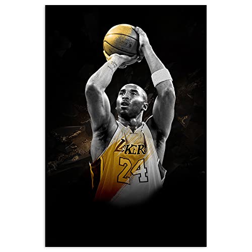 ZHONGYUTONG Kobe Bryant Impresi&oacute;n art&iacute;stica en lienzo, jugador de baloncesto y deportes, murales,...