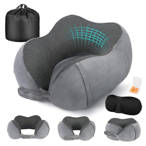 Cirorld Almohada de Viaje Cuello, Cojin de Viaje Cuello para Avi&oacute;n y Coche, Cojin Cervical Viaje...