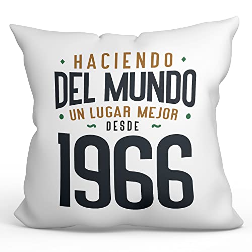 MUGFFINS Coj&iacute;n 40x40 cm Relleno Inclu&iacute;do para Regalar en un Feliz Cumplea&ntilde;os - En Espa&ntilde;ol -...