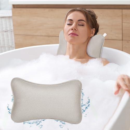Alaoo Almohada de Ba&ntilde;o, 2PCS Juego de Almohada de Ba&ntilde;o de Lujo y Pelota de Ba&ntilde;o, Almohada...