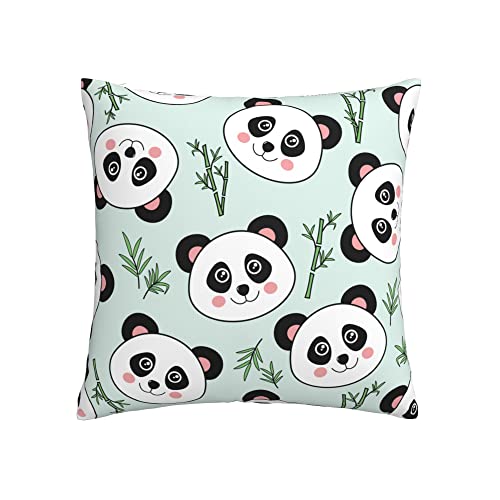 Funda de almohada de terciopelo de bambú con diseño de osos panda y osos de panda para decorar el...
