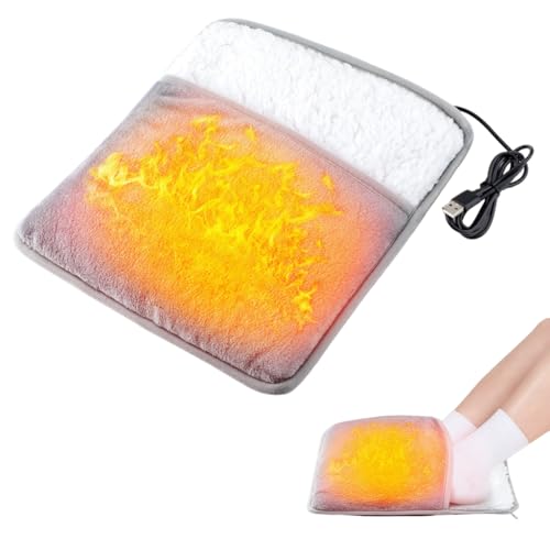 OBEST Calentador de pies el&eacute;ctrico, temperatura constante de 50-60 &deg;C, almohadilla t&eacute;rmica con...