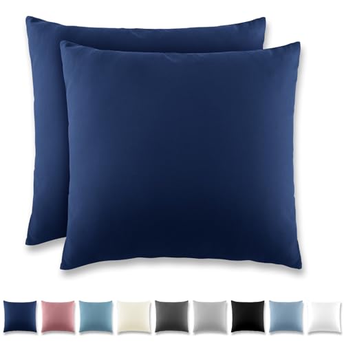 REDKEY Funda Almohada- Juego de 2 Fundas Almohadas 40x40 cm, con Cremallera Oculta, Transpirable...