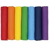 aufodara 7 Piezas Telas Patchwork Monocroma Arcoiris Tela Algodon 45 x 50 cm DIY Telas Decorativas...