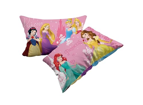 Princess, Juego de 2 Fundas de Almohada de algodón, 2 Unidades, 100% algodón, 50 x 80 cm, Cierre...