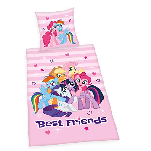 Herding My Little Pony - Juego de Cama con Funda de Almohada (80 x 80 cm, Funda nórdica de 135 x...