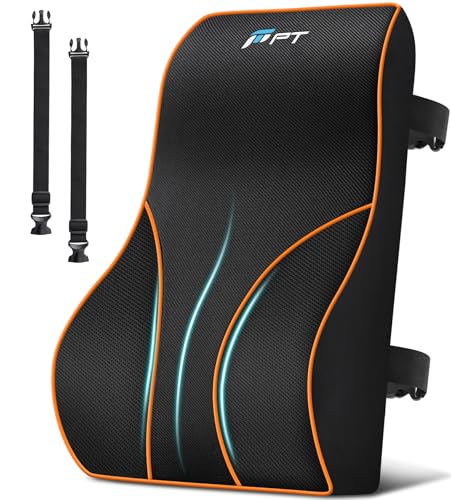 POOTACK Coj&iacute;n de Soporte con Memory Foam - Soporte Lumbar Ajustable para Silla de Oficina, Coche y...