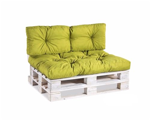 Gutekissen® Cojines para palets Cojines para palets PPI (Respaldo 120x40, gesteppt Color Lima)