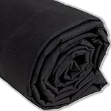 IPEA Tela de Popelín Algodón Negro – 200 cm x 150 cm – Fabricado en Italia – Tejido al Metro...