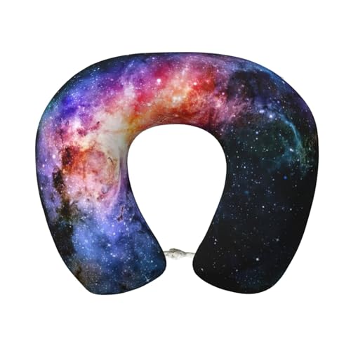 ZHAOLQ Almohada de viaje c&oacute;moda con estampado de galaxia en el universo en forma de U, coj&iacute;n...