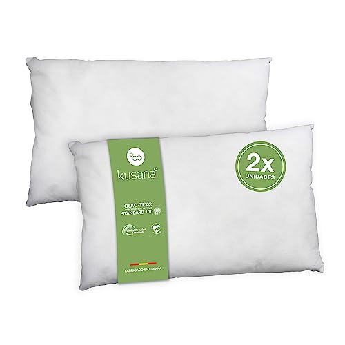 Kusana - Relleno de Cojines Pack 2/4, Fibra Hueca Siliconada de Alta Recuperación, Antialérgico,...